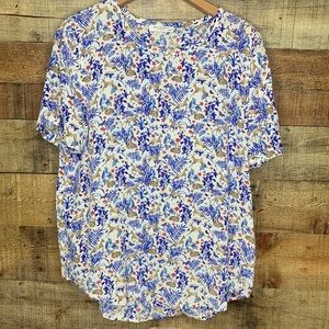 Equipment femme deer print silk blouse